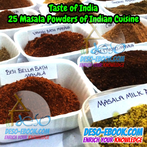 Taste of India - 25 Masala Powders of Indian Cuisine